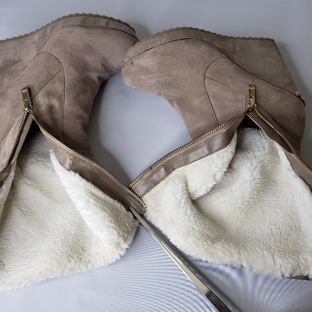 Juicy Couture Taupe Kasia Wedge Boots/Booties 8 - Picture 12 of 16
